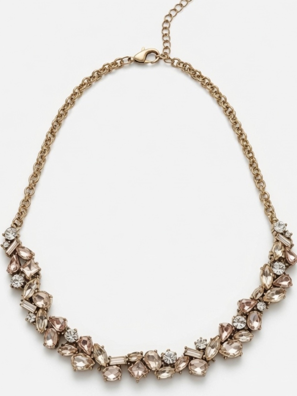 Champagne Crystal Statement Necklace